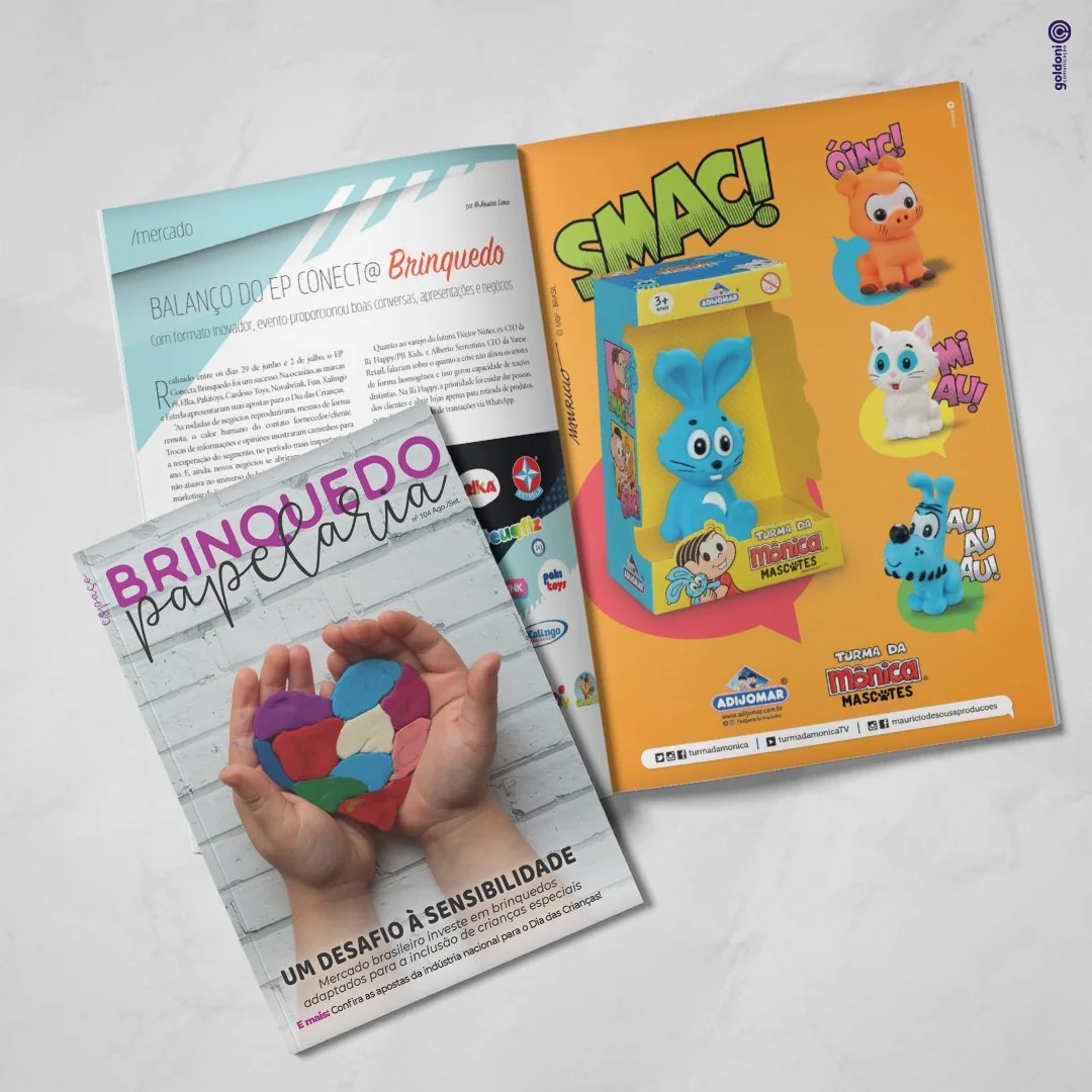 Anúncio Turma da Mônica na Revista Brinquedo e Papelaria