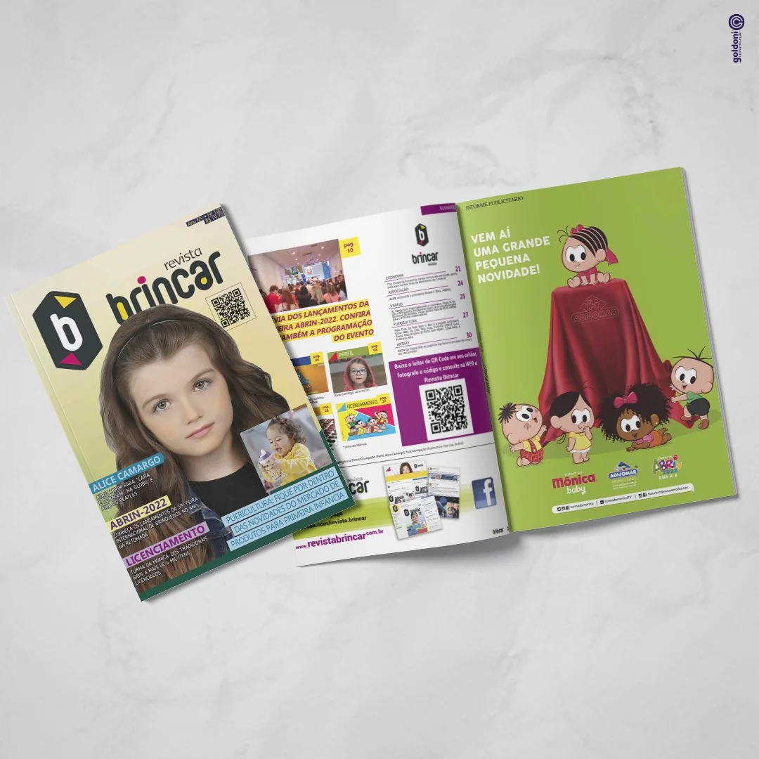 Anúncio Turma da Mônica Baby na Revista Brincar